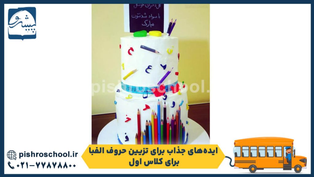 تزیین حروف الفبا برای کلاس اول